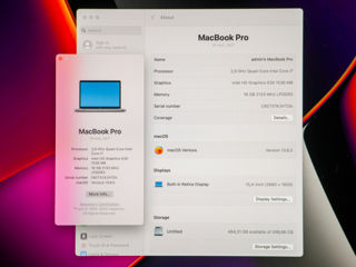 Macbook Pro 15/ Core I7 7820HQ/ 16Gb Ram/ Radeon Pro 560/ 500Gb SSD/ 15.4" Retina!! foto 10