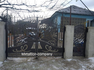 Porți și garduri metalice traforate direct de la producator foto 16