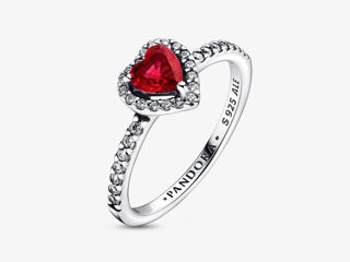 Кольцо Pandora «красное Сердце» 925проба Серебро