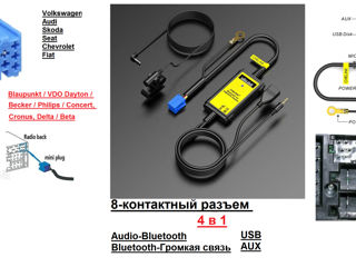 Адаптер USB-Bluetooth-AUX-на штатную магнитолу Установка-продажа foto 12