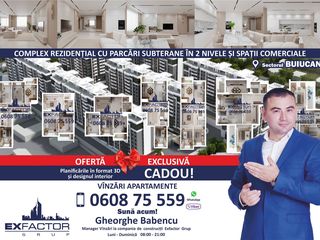 Exfactor Grup - Buiucani 3 camere 84 m2, et. 3 la cel mai bun preț, direct de la dezvoltator! foto 2