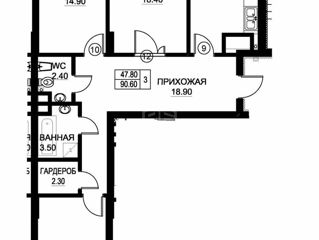 Apartament cu 3 camere, 87 m², Buiucani, Chișinău foto 5