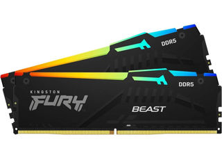DDR5 32GB (Kit of 2x16GB) - «Kingston FURY Beast RGB Black»