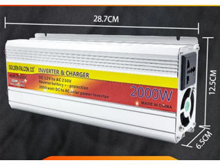 Invertor 2000w 2 in 1 cu incarcator incorporat SUA-2000C foto 3