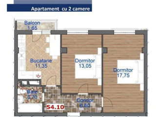 Apartament cu 2 camere, 54 m², Ciocana, Chișinău foto 4