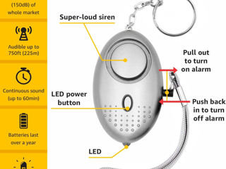 Alarma Protectie sonora 150db охранная сигнализация от собак и людей foto 2