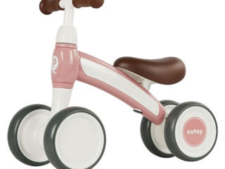 Bicicletă fără pedale QPlay Cutey Pastel, Pink