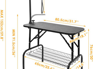 Стол, коляска переноска. masa grooming, carucior, uscator foto 2