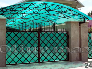 Porți, copertine,  garduri, balustrade,gratii, uși metalice,alte confecții din fier forjat. foto 8