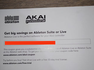 Код для активации скидки при покупке Ableton Suite or Live foto 1