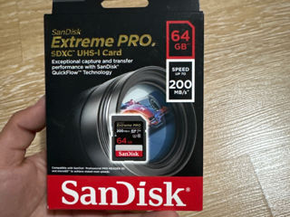 Cartela de Memorie Sandisk Extreme Pro Card SDXC UHS-I 64GB V30 633x foto 2