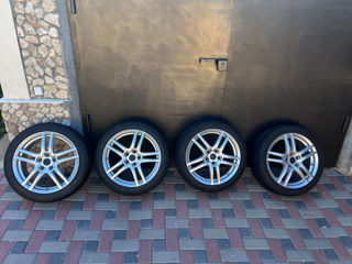 Jante R18 5x112 cu anvelope iarna ca noi 225/45 R18 foto 2