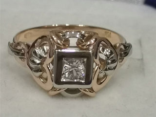 Женское золотое кольцо 750 пробы.Inel din aur 750pr. foto 9