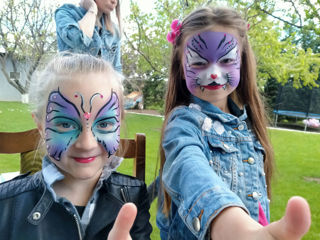 Pictură pe față. Бодиарт на лице. Аквагрим. Face painting. Desene pe față. foto 1