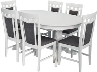 Set Evelin HV 33 V + Deppa R white/grey (6 scaune). fi-i sigur in alegerea facuta foto 1