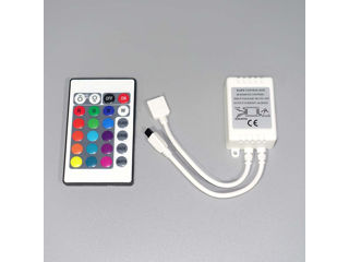 Controler pentru bandă LED IR RGB 6A cu telecomandă foto 4