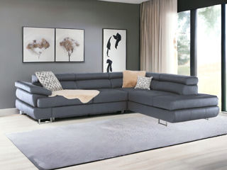 Canapea de colț elegantă și confortabilă 125x200
