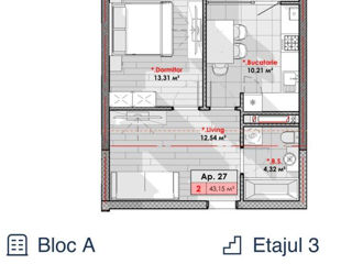 Apartament cu 2 camere, 43 m², Râșcani, Chișinău foto 6