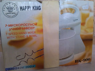 Mixer manual Happy King HK-900 cu 7 trepte / Ручной миксер Happy King HK-900, 7 ступеней foto 1