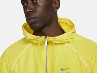 Nike Air Men's Full-zip Hooded Woven Jacket Loose Fit Yellow Size L, XL New foto 7
