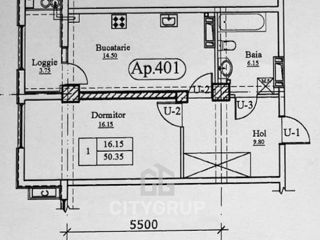 Apartament cu 1 cameră, 50 m², Botanica, Chișinău foto 2