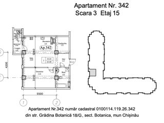 2-х комнатная квартира, 63 м², Ботаника, Кишинёв