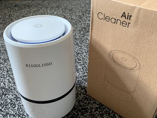 Purificator de aer Rigoglioso, filtru HEPA, filtru carbon activ, portabil, USB, elimina alergiile