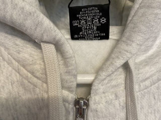 Серое zip hoodie stussy (оригинал) foto 5