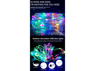 Ghirlandă LED RGB (APP, 10m, USB) Atenţie! Telecomanda inclusă poate diferi de cea prezentată în fot foto 3