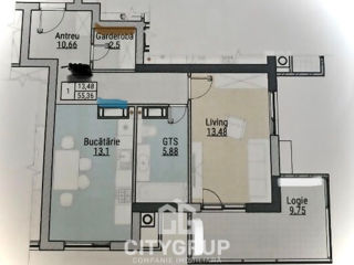 Apartament cu 1 cameră, 55 m², Durlești, Chișinău foto 2