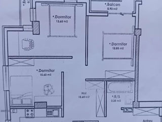 3-rm apt., 77 м², 8/12 fl.