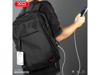 XO CB02 15,6-дюймовая сумка для компьютера, черная (боковой USB-порт, быстрая зарядка) foto 2