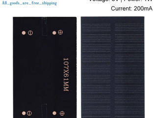 Маленькая солнечная панель, Solar Cell Panel TZT YD-107X61, 1W 5V Phone Charger foto 2