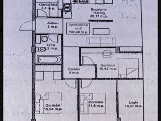 Apartament cu 3 camere, 103 m², Buiucani, Chișinău foto 10