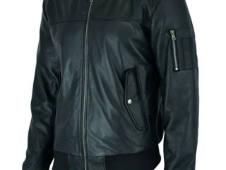Новая кожаная куртка бомбер (L,XL,XXL) foto 2