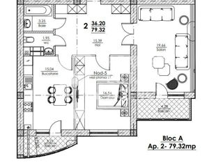 Apartament cu 2 camere,  10 cartier,  Bălți,  Bălți mun. foto 7
