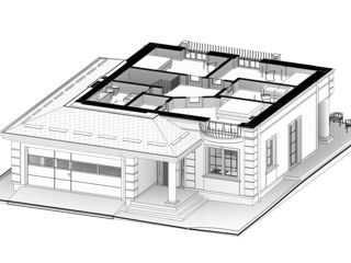 Casă de locuit individuală cu 2 niveluri P+E/235.7m2/construcții/3D/arhitect/reconstrucții/proiecte foto 5