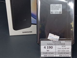 Samsung Galaxy A34 , 8/256GB (NEW) , 4190 lei
