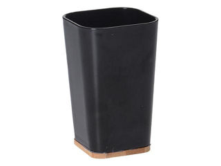 Стакан Для Зубных Щеток Bathroom 11Cm, Дно Бамбук, Черн,Плас