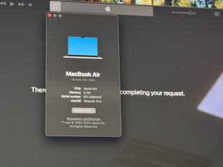 MacBook Air 13 M3 8/256gb nou , garantie 12 luni  foto 2