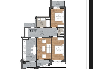 Apartament cu 3 camere, 82 m², Centru, Ialoveni foto 2