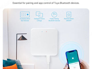 Скидка. Умный беспроводной шлюз ZigBee, Tuya, Bluetooth, при.ложение Tuya, Smart Life. foto 7