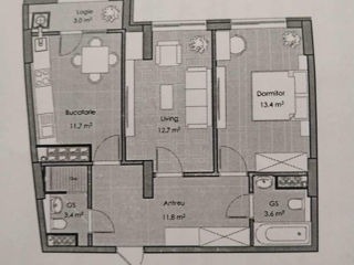 Apartament cu 2 camere, 60 m², Centru, Ialoveni foto 5