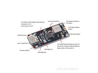 USB-C li-ion battery charging module 2A. Зарядный модуль. foto 3