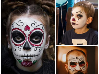 Makeup Aquagrim,face painting,Рисунок на лице,аквагрим на Хэллоуин,день рождение,куматрия foto 1