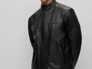 Boss X Porsche Leather Jacket Neat  Size 48 New