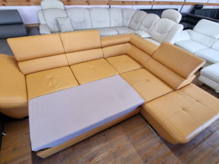 Sofa Moderna 2.80m / 2.40m Piele Naturala foto 2