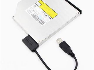 Кабель-адаптер HDD/SSD 2.5" SATA to USB. Адаптер USB 2.0 to DVDrom miniSATA. foto 1