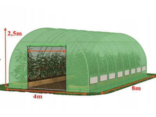 Усиленная Теплица 8x4x2.5м + Капельный полив, Бесплатная доставка по Молдове, Рассрочка, Скидки foto 2