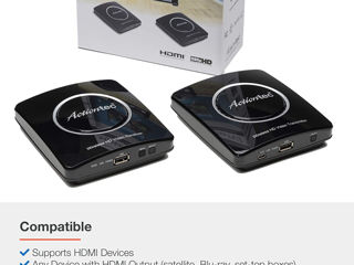 Комплект для беспроводного HD-видео 2-го поколения Actiontec My Wireless TV WiFi/HDMI (MWTV2KIT01) foto 8